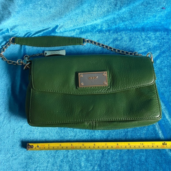DKNY Leather Shoulder Double Flap Clutch Bag - Picture 7 of 7